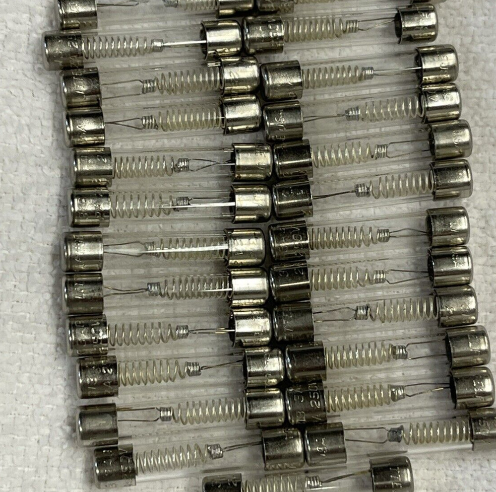 Lot of 5 Littelfuse Slo-Blo 2 Amp 250VA 3AG Glass Body Fuses NOS Guitar Amp