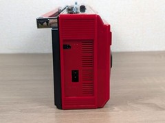SHARP QT-25 Red Stereo Radio Cassette Recorder Showa Retro FM AM Fully Works