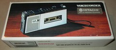 HITACHI TRQ-10 Voicecorder Cassette Tape Voice Recorder w/ Boxes – NOT WORKING