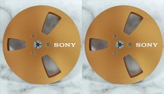 1 Pair 7 » SONY Tape Reel silvery Aluminum for Reel to Reel Empty Take up Reel
