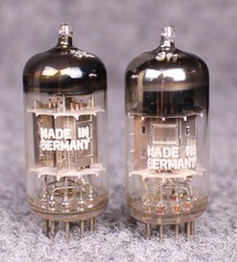 (2) MATCHED Siemens Silver/Chrome Plate 12AU7/ECC82 Tubes ~ TEST STRONG!