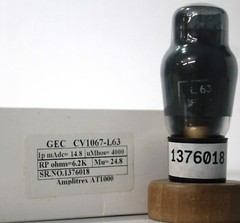 CV1067 L63 GEC Black Coated Glass made in England Aplitrex tested 1 Pc