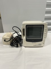Sony Mega Watchman FD-525 Portable BW TV AM FM Radio Tuner Vintage 1994 W/ Cord