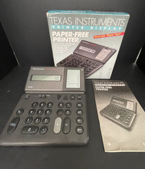 Vintage Texas Instruments TI-5038 Paper Free Printer Calculator Box Works