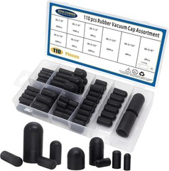 110 PCS Vacuum Caps Assortment, Vacuum Plugs Hose End Cap, Rubber Vacuum Caps…