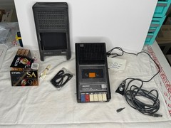 Sony TC-66 Portable Cassette Recorder w/ Original Case & Accessories – Powers on