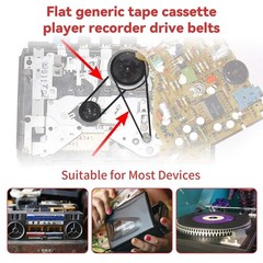 Recorder Rubber Belts – Cassette Repair Maintenance Width 3MM, Black