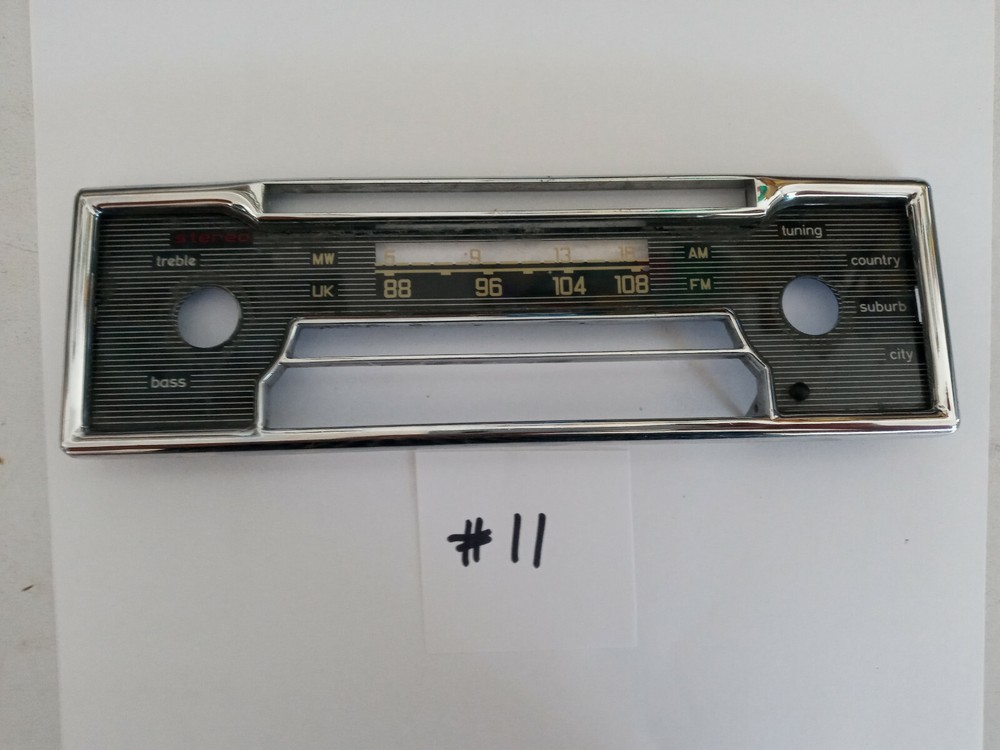 Becker Mexico Cassette AM/FM Radio Face plate with chrome bezel