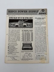1964 Kepco Power Supply News Bulletin Electronics Vintage Ad Sheet