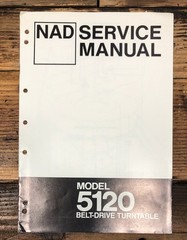 NAD Model 5120 Record Player / Turntable Service Manual *Original*