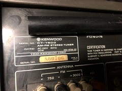 Kenwood KT-7500 AM/FM Tuner in good working condition!