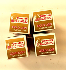 Genalex Gold Lion E88CC 6922 Matched Quad Tubes Tube Depot Tested NOS New Set 4