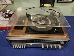 Sanyo JXT6420 Stereo Music System Receiver Turntable Cassette AM/FM Silver Japan