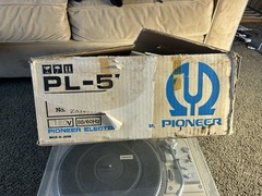 Pioneer PL-518 Turntable With Original Box Vtg Record Player Tested *READ*