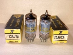 1962 Sylvania 12AU7A 12AU7 ECC82 Tubes, Matched Pair, NOS/NIB, Tested