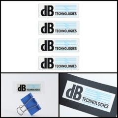 dB Technologies logo badge Sticker Decal DIY waterproof 50.5mm(1.99&Prime;)X17mm(0.67&Prime;