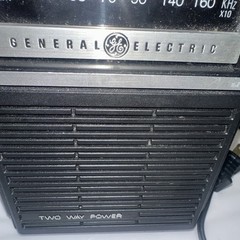 Vintage GE General Electric 7-2800B AM FM Portable Radio Two Way Power Black