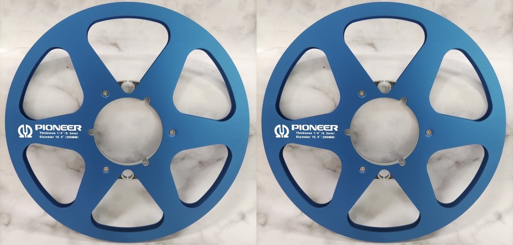 One Pair 10.5 » Blue Pioneer Tape reel High Quality Aluminum Take Up Reel