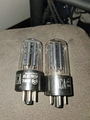 2 strong Rca Black plate D Getter 5Y3GT / 5Y3 tubes #40003