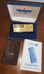 Rare Vintage Calculighter by Colibri Calculator Lighter NOS with Box & Papers