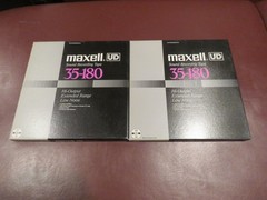 LOT of 2 MAXELL UD 35-180 REEL TO REEL TAPES 10.5&Prime; METAL REEL