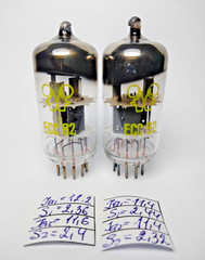 2 pcs NEW ECC82/ 12AU7/ RFT TUBES Matched Pair Same code
