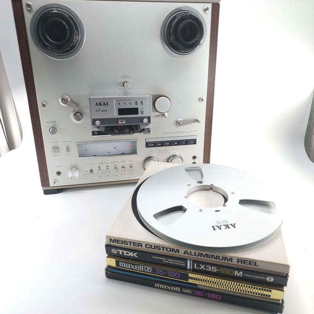 AKAI GX-625 REEL TO REEL TAPE DECK Rare Vintage BUNDLE, Excellent