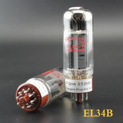 4PCS Shuguang EL34-B Electron Tube Paired Audio Vacuum Tube Replace 6CA7 tps
