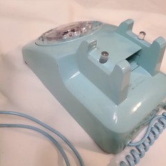 Lt Blue Rotary Dial Desk Phone by Bell Systems Western Electric 2-66 USA CD 500