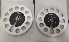 One pair silvery TAPE REEL Sony 7&Prime; inch Light Metal Aluminum Take Up Reel