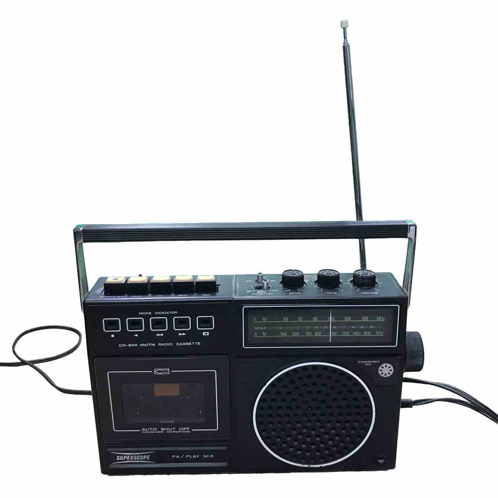 Vintage SUPERSCOPE CR-800 AM/FM Radio Cassette Player – Radio Works – FPOR Read