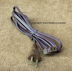 NOS NEW Vintage TV/Radio Cheater Cord, Polarized, BULK, Brown, 6 Ft., Pack of 10