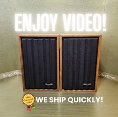 Realistic for Radio Shack Speakers Minimus-4 Woodgrain Set Of 2