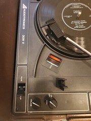 Vintage -Audiotronics 326 A- Portable Turntable Turns On!