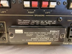 Sansui Model Eight Vintage Stereo Receiver No Power Cord Untested