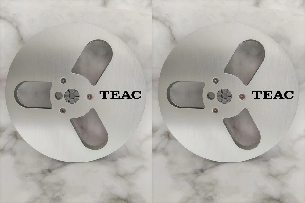 One Pair silvery TAPE REEL TEAC 7&Prime; inch Light Metal Aluminum Take Up Reel