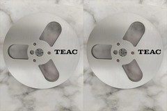 One Pair silvery TAPE REEL TEAC 7&Prime; inch Light Metal Aluminum Take Up Reel