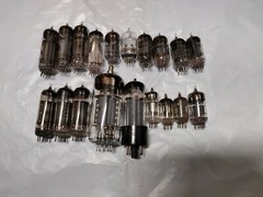 Lot Of 19 CCCP Vacuum Tubes, 6N36C, 6H2N, 6N14N, 6E1N, 6H23N, 6X2N, etc
