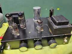 w/ Test Video: Knight KM-15 12W Tube Amplifier w/ 12AX7&rsquo;s 6BQ5&rsquo;s & Cage Cover