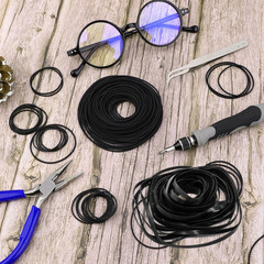 100 Pcs Recorder Rubber Belts Cassette Recorder Repair Maintenance Mix Flat Cass