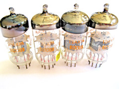 4 12AX7/ECC83 VACUUM TUBES GRAY PLATE O GETTER MATCHED DATE GERMANY TV-7 TESTED