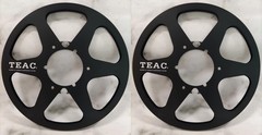 One Pair TEAC 10.5 » silvery Tape reel High Quality Aluminum Take Up Reel.