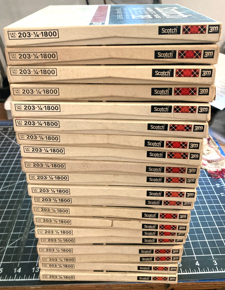 Lot of 20 Scotch 203 Tapes 1/4&Prime; x 7&Prime; Reel to Reel w/ Boxes