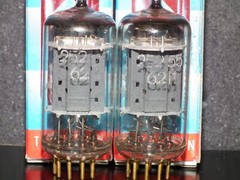 Platinum Matched Pair 6211 Telefunken ~ECC82 Tested NOS DB Gold Pins Same codes