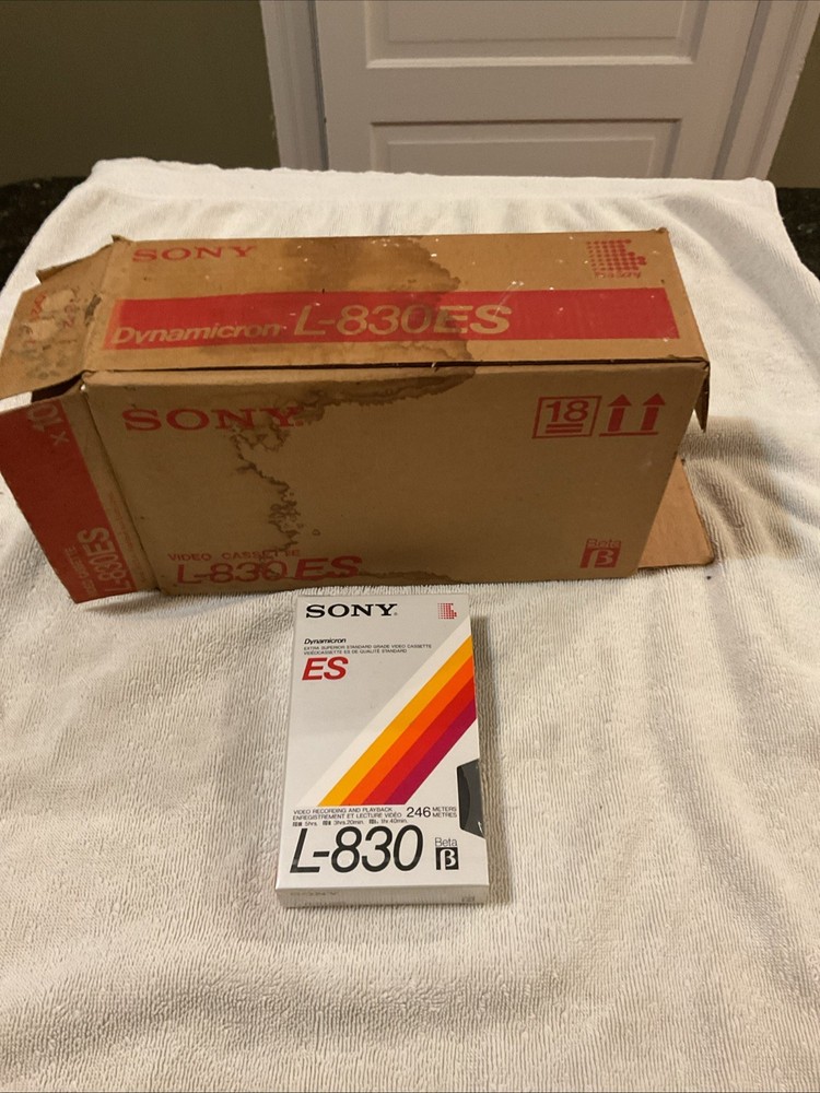 CASE NOS NEW Sony ES/L-830 Beta Dynamicron Video Cassette Tape Factory Sealed