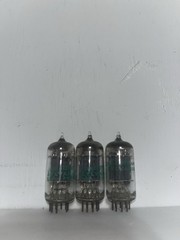 3 Sylvania 6189W 12AU7 Grey Plate Halo Get. Tube TV7 Tested Strong Non Matching
