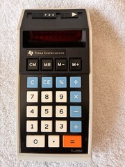 Texas Instruments TI-2550 Vintage Calculator Complete w/ Box + Original Papers