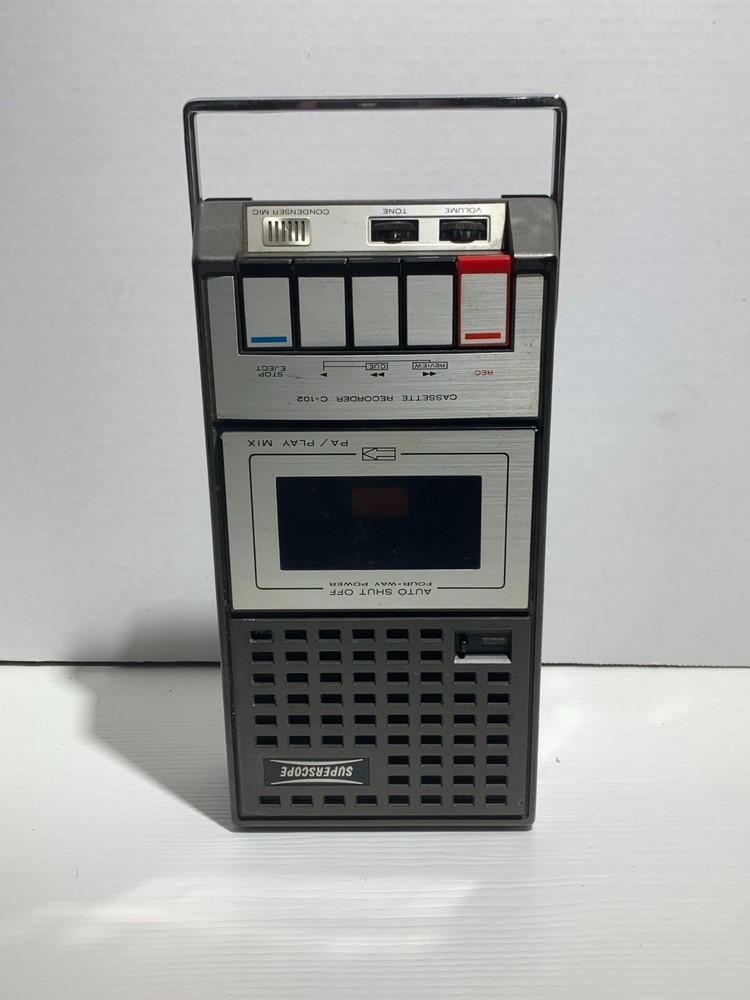 Marantz Superscope C-102 Portable Cassette Recorder Works NO CORD