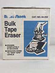 VINTAGE RADIO SHACK BULK MAGNETIC TAPE ERASER 44-232 W/ BOX & SAFETY INSTRUCTION