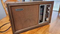 Vintage SONY TFM 9450W 11 Transistors 2 Band Radio Powers On – READ DESCRIPTION